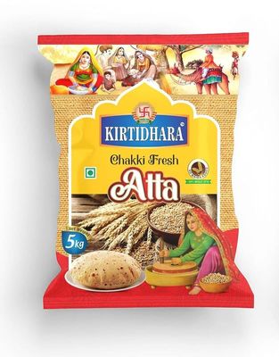 Kirtidhara Organic Wheat Atta 1Kg Packet KDHAT-35 Pack Of 10 and Pack of 500gm Rice Powder