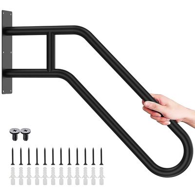 HANNEA Grab Bar for Stairs Porch, Outdoor Handrail Safety Rod for Toilet Elders Wall Mounted Steps Handrail 22.8" Metal Stair Railing Handrails for Staircases, Porch, Bathrooms