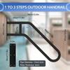 HANNEA Grab Bar for Stairs Porch, Outdoor Handrail Safety Rod for Toilet Elders Wall Mounted Steps Handrail 22.8" Metal Stair Railing Handrails for Staircases, Porch, Bathrooms view 2