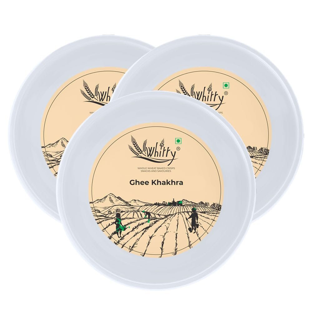 Whitty -Crisps Khakhra ready to Eat Indian Snacks (Combo Pack) (Ghee, Pack of 3)
