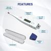 EASYCARE (EC5058) Rigid Digital Thermometer for Baby, Child & Adults, Large LCD Display with Fever Alarm | 3 Detection Method - Mouth, Armpit & Rectal view 3
