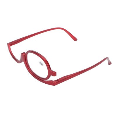 Ubersweet Makeup Glasses, Magnifying Glass, Acrylic PC Frame, Magnifying Makeup Glasses Stylish Switchable for Daily Use (+3.00)