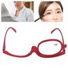 Ubersweet Makeup Glasses, Magnifying Glass, Acrylic PC Frame, Magnifying Makeup Glasses Stylish Switchable for Daily Use (+3.00) view 2