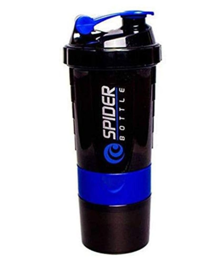 ANKEV Gym Shaker Pro Cyclone Shaker 500ml with Extra Compartment, 100% Leakproof Guarantee, Ideal for Protein, Preworkout and BCAAs, BPA Free Material Sipper Bottle, Protein Shaker Bottle (Multicolor)