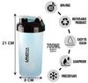 ANKEV Protein Shaker bottle for Gym, Pro Shaker Mixer Ball, Ideal for Protein, Preworkout and BPA Free Material Sipper Bottle, Sports Water Bottle for Men & Women (700 ML, Multicolour) view 3