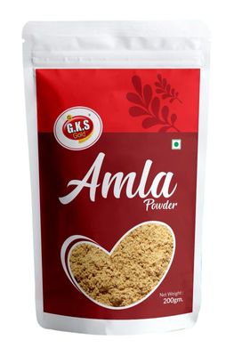 G.K.S GOLD Organic Amla Powder for Hair Growth,Gooseberry Powder for Immunity(200 Grams)