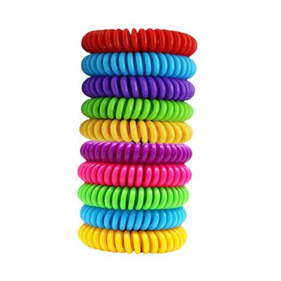 Fashion My Day 10 Pcs Mosquito Repellent Bracelets DeetFree Waterproof Spiral Wrist Bands| Outdoor Living|Pest Control|Beneficial Insects