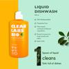 Clean Labs Bio Liquid Dishwash & Eco-Cleaner | 700 ml (Pack of 2) | 100% Biodegradable | Plant based surfactants | Natural enzymes | No Chemicals | Long Lasting | Leaves no residue view 4