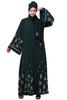Mallika Front Open Front & Back sleeve Embroidered with Hijab Abaya cum Kaftan (4XL) view 3