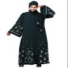 Front Open Front & Back sleeve Embroidered with Hijab Abaya cum Kaftan (4XL) view 3
