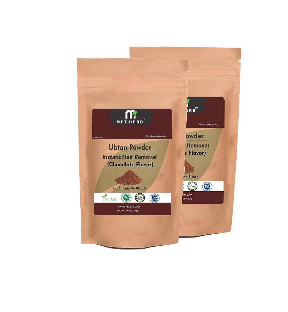 MET HERB Ubtan Powder(Chocolate Flavor) Instant Hair Removal product-20g (pack of 2)