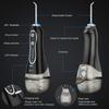 H2ofloss Water Flosser Portable Dental Oral Irrigator with 5 Modes, 6 Replaceable Jet Tips, Rechargeable Waterproof Teeth Cleaner for Home and Travel -300ml Detachable Reservoir (Black Gold) view 3