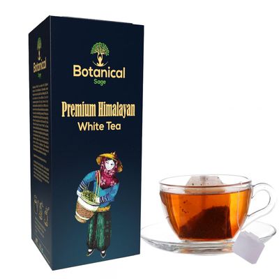 Botanical sage- Himalayan White Tea 40 Pyramid Tea Bags | Selected Himalayan White Tea leaves | Selected | Luxury