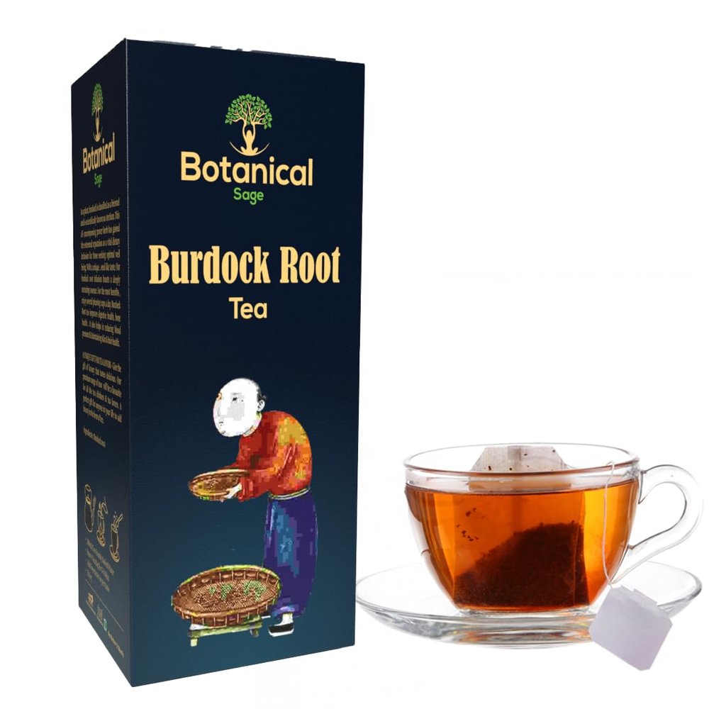 Botanical Sage- Burdock Root Tea 40 Pyramid Tea Bags | Good For Skin & Hair | Selected | TeaCut | Luxury Tea