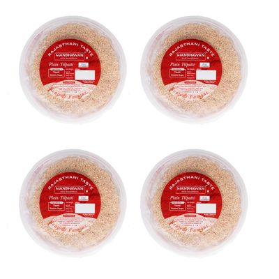 MANBHAWAN Plain Tilpatti | Tilpatti Combo Beawar | Sesame Chikki | 500gm*4