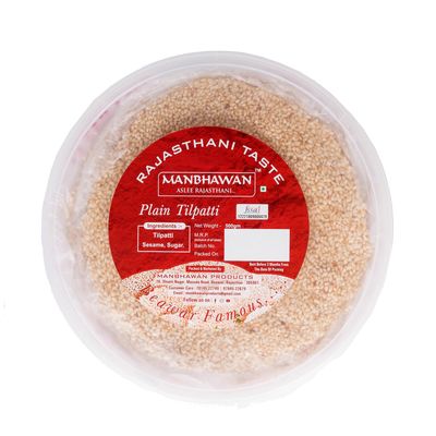 MANBHAWAN Plain Tilpatti | Tilpatti Combo Beawar | Sesame Chikki | 500gm*1
