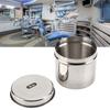 Ubersweet Commode Table Top Storage Box Durable Round Hard Stainless Steel Storage Cans With Detachable Lid Home For Dentist For Hospital (9cm) view 2