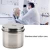 Ubersweet Commode Table Top Storage Box Durable Round Hard Stainless Steel Storage Cans With Detachable Lid Home For Dentist For Hospital (9cm) view 3