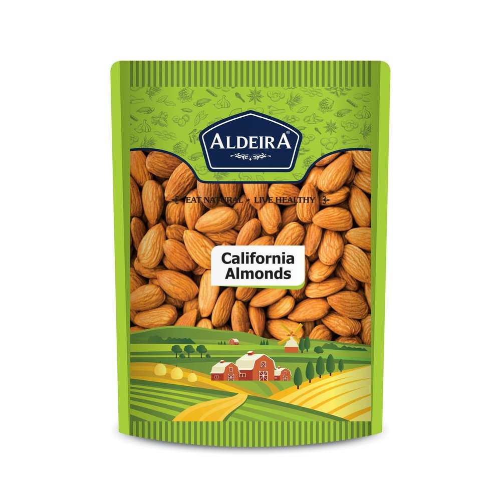 ALDEIRA Natural Raw California Almonds 500gm Pack I Badam Giri I Dry Fruits