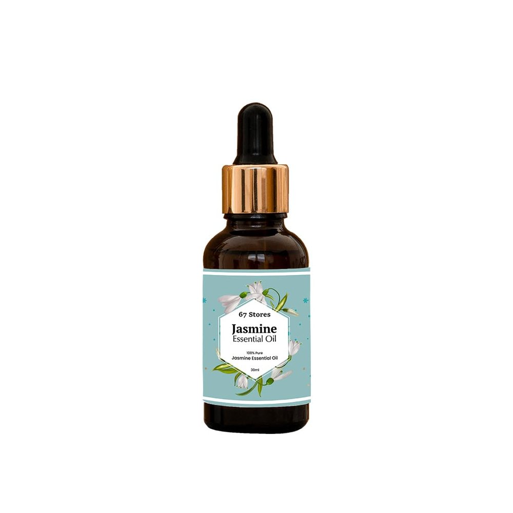 67Stores Premium Jasmine Essential Oil - 100% Pure and Natural Aromatherapy Oil for Relaxation and Stress Relief | Aromatherapy Oil for Diffuser, Massage, Skin & Hair Care30ml