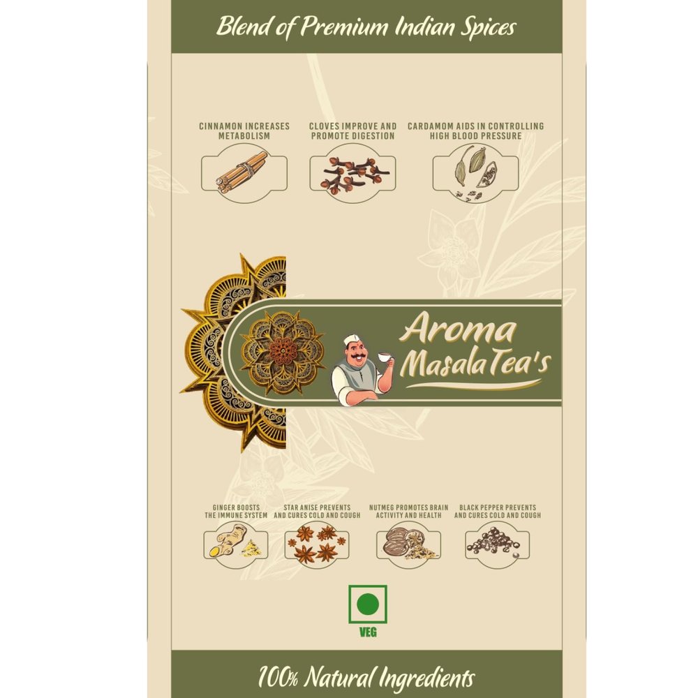Aroma Masala Tea's Masala Tea & Masala Chai Patti Loose Leaf, Premium Danedaar Leaf Tea Kadak Chai | Premium Chai Patti 1kg