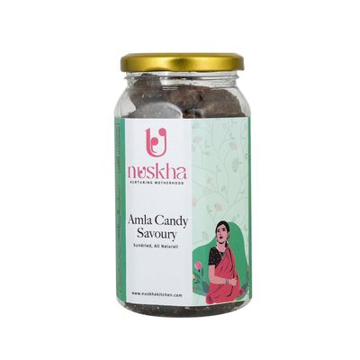 Nuskha Kitchen Amla Candy | Savory Aamla for Pregnancy Nutrition and Immunity | Healthy Digestive Candy | No Artificial Flavours or Preservatives | 300g