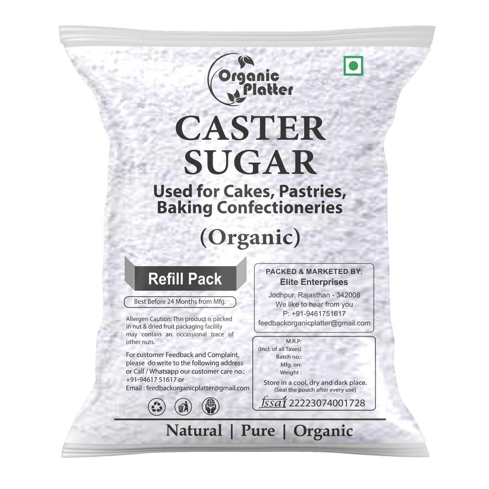 Castor Sugar|Desi Shakkar Bura|Caster Sugar|Desi Khand|Pisi Shakkar|Chini Powder for Baking|White Sugar Bura|Desserts Sugar|Sulphurless Sugar|Chini Powder for Baking - Refill Pack (200g)