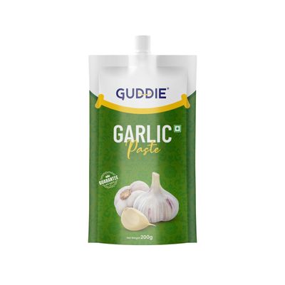 Nutty Guddie Garlic Paste- 200g, 100% Natural Garlic |100% Natural, Easy to Cook, Low Cholesterol, No Preservatives & Artificial Colour, Naturally Processed Lasun Paste