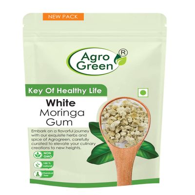 Agrogreen White Moringa Gum | Sahajan Gond, Gond Sonjana | White Sahajan Gond Pure & Natural - (100 GM)