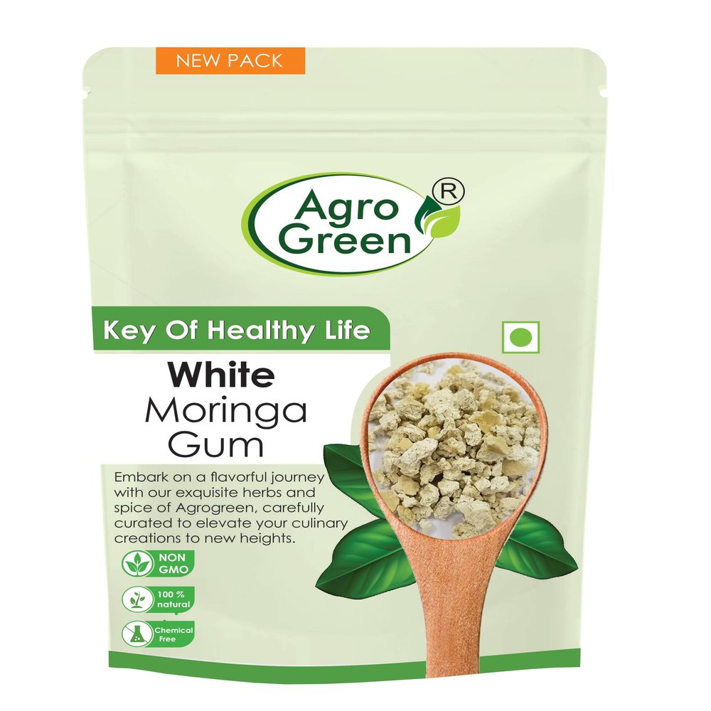 Agrogreen White Moringa Gum | Sahajan Gond, Gond Sonjana | White Sahajan Gond Pure & Natural - (100 GM)