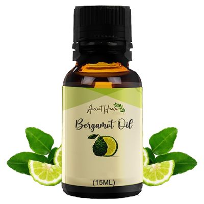 ANCIENT HEALER Bergamot Essential Oil Natural & Organic -Essential Oil for Skin, Face, Hair, Diffuser, Candle Making for Skincare and Aromatherapy with Pure Scent Oil-15 ml