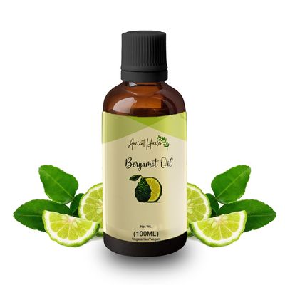 ANCIENT HEALER Bergamot Essential Oil Natural & Organic -Essential Oil for Skin, Face, Hair, Diffuser, Candle Making for Skincare and Aromatherapy with Pure Scent Oil-100 ml