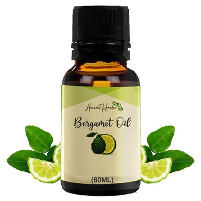 ANCIENT HEALER Bergamot Essential Oil Natural & Organic -Essential Oil for Skin, Face, Hair, Diffuser, Candle Making for Skincare and Aromatherapy with Pure Scent Oil-60 ml