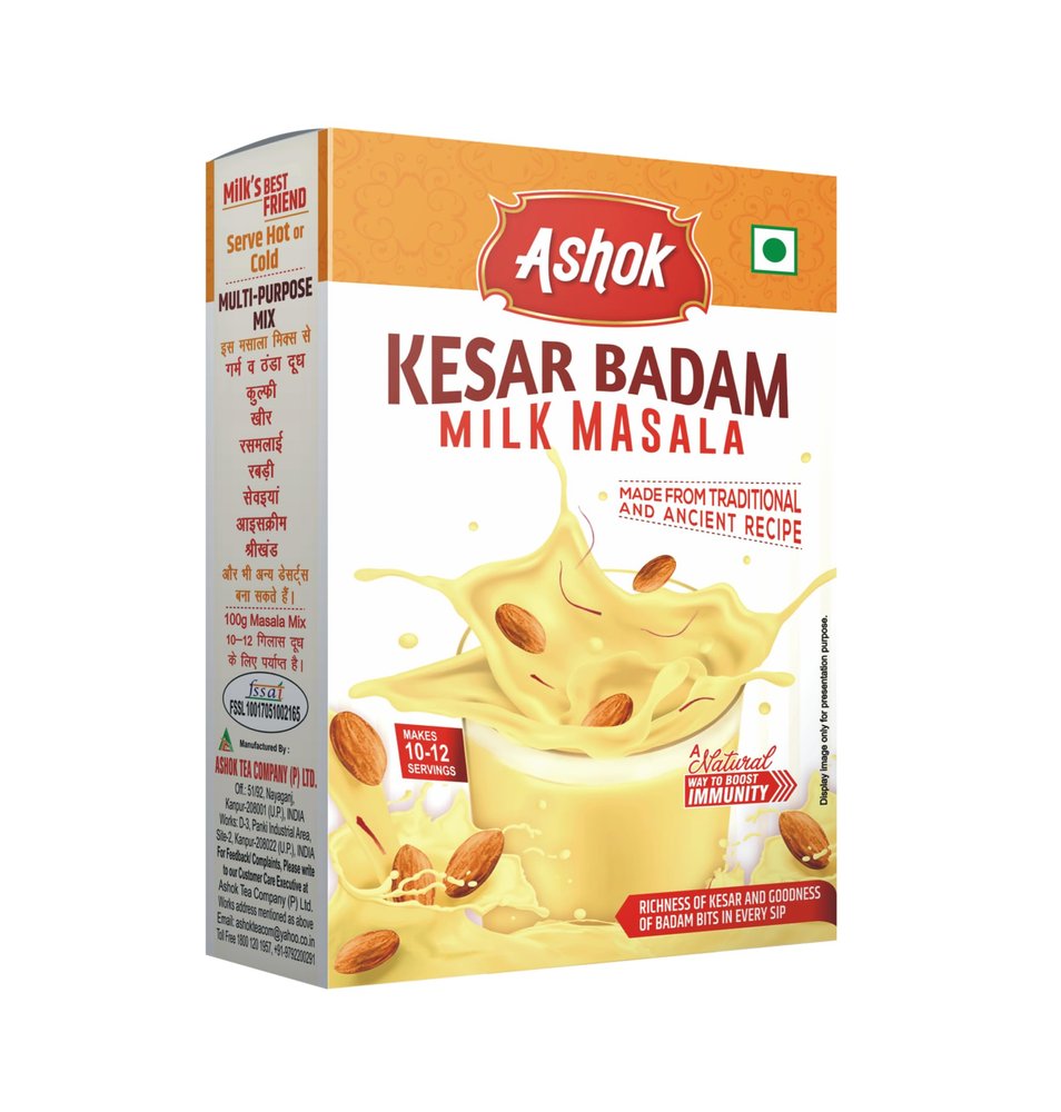 Ashok Kesar Badam Milk Masala Powder (Kesar Badam, Pack of 5)