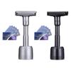 Adjustable Double Edge Safety Razor with Stand Holder Portable Manual Shaver Silver view 2