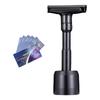 Adjustable Double Edge Safety Razor with Stand Holder Portable Manual Shaver Black view 4