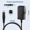 FNKTQL 12V Charger for Braun Shaver 9 8 7 6 5 3 1 XT5 Series, Power Cord for Braun S3 S6 S7 S8 S5 S9 S1 Electric Razor 3040s 340s 9385cc 370 720 760cc 790cc 720s-4 7865cc 9090cc 9330s 5018s (5Ft) view 4