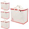 BLACKBOXES Canvas Reinforced Cotton Handles with Multipurpose Clothes Storage Organizer For Grocery vegetable shopping and Covers Zip Bags (Pack of 4) view 1