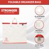 BLACKBOXES Canvas Reinforced Cotton Handles with Multipurpose Clothes Storage Organizer For Grocery vegetable shopping and Covers Zip Bags (Pack of 4) view 2