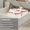 BLACKBOXES Canvas Reinforced Cotton Handles with Multipurpose Clothes Storage Organizer For Grocery vegetable shopping and Covers Zip Bags (Pack of 4) view 4