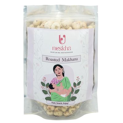 Nuskha Kitchen Roasted Makhana | Roasted Fox nuts | Healthy Snacking | Post Pregnancy Snack | Good source of calcium | 200 gms
