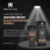 Den of Man Jumbo 27mm Knot Premium Cruelty Free Imitation Badger Hair Shaving Brush, Soft & Ultra Absorbent Bristles For Smooth Shave, Real Rosewood Handle view 2