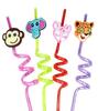 BRIKSHI Animal Drinking Straws Creative Cartoon Straws Props Birthday Celebration Carnival Party Supplies_PO4 ||2||Color and Design May Very view 3