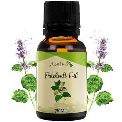 ANCIENT HEALER Patchouli Essential Oil | Natural & Organic Scent Oil for Skin, Face, Hair, Aromatherapy, and Candle Making | Pure Oil for Skincare and Relaxation - 30ml