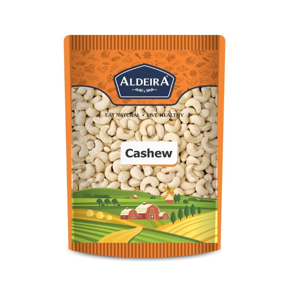 ALDEIRA Natural Whole Raw Cashew Nuts 1kg Pack I Kaju W-320 Grade I Dry Fruits