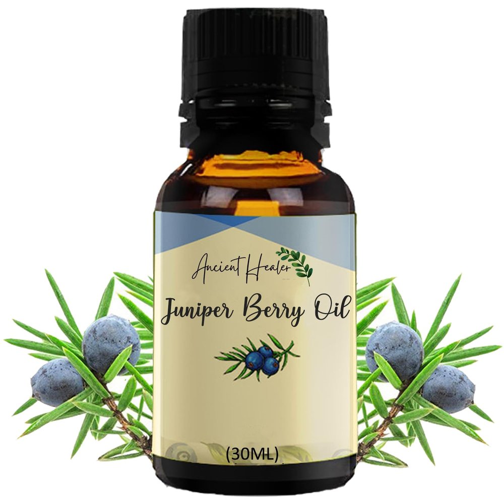 ANCIENT HEALER Juniper Berry Essential Oil | Natural & Organic Oil for Skin, Face, Hair, Aromatherapy & Candle Making | Pure Oil for Skincare & Relaxation | Diffuser & Candle Making Ingredient - 30ml