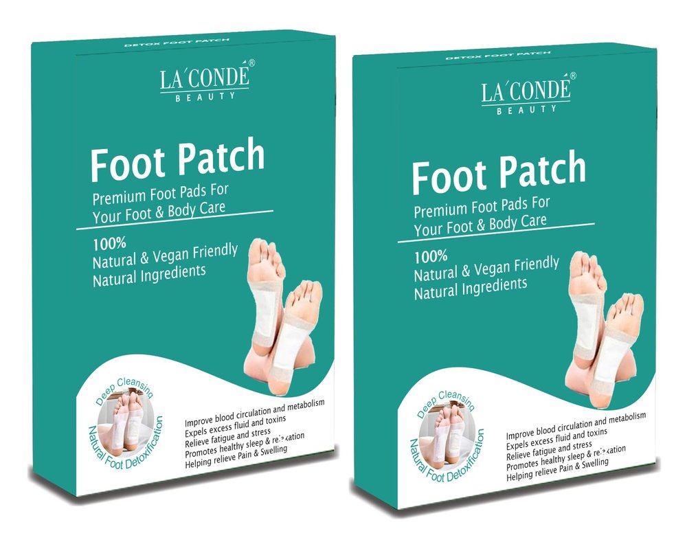 La'Conde Detox Foot Patches for Toxin Removal (Pack of 2,10 Patches) | detox patches for feet body detox foot patches | Stress Free & Pain Free Foot Pads for Relax Body | Detoxify Stress Relief Sleep Patch for Detoxification
