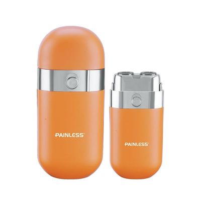 Painless Portable double blade Facial Hair Remover for Women,Waterproof Shaver Painless Instant Hair Removal Device for Chin/Upper Lip (Orange)