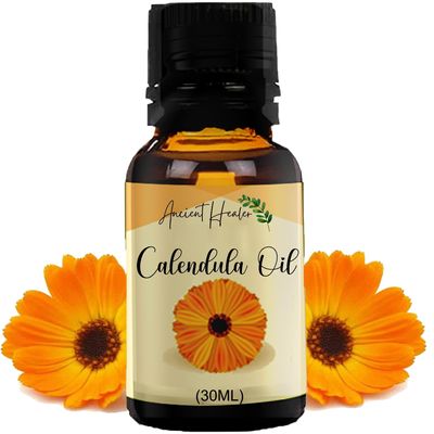 ANCIENT HEALER Calendula Essential Oil | Natural & Organic Scent Oil for Skin, Face, Hair, Aromatherapy, and Candle Making | Pure Oil for Skincare and Relaxation - 30ml