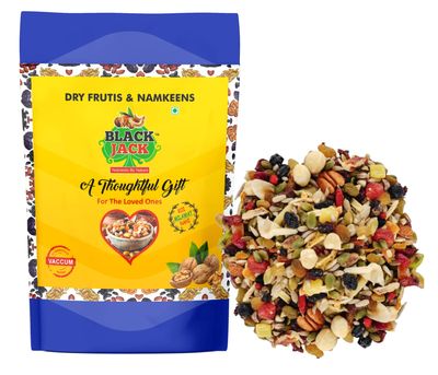 BLACKJACK 1 KG TRIAL MIX | PREMIUM MIXED NUTS | MIX NUTS DRYFRUITS | 11 IN 1 MIXED NUTS AND SEEDS LIKE ALMONDS, CASHEW,WALNUT, PUMPKIN SEES, GOLDEN LONG RAISINS,BLUEBERRY AND MANY MORE